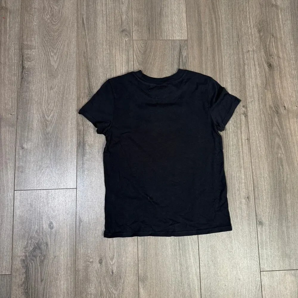 Madewell Premium Standard 01. The Shrunken Tee WMNS XS Black Charcoal Crew Neck